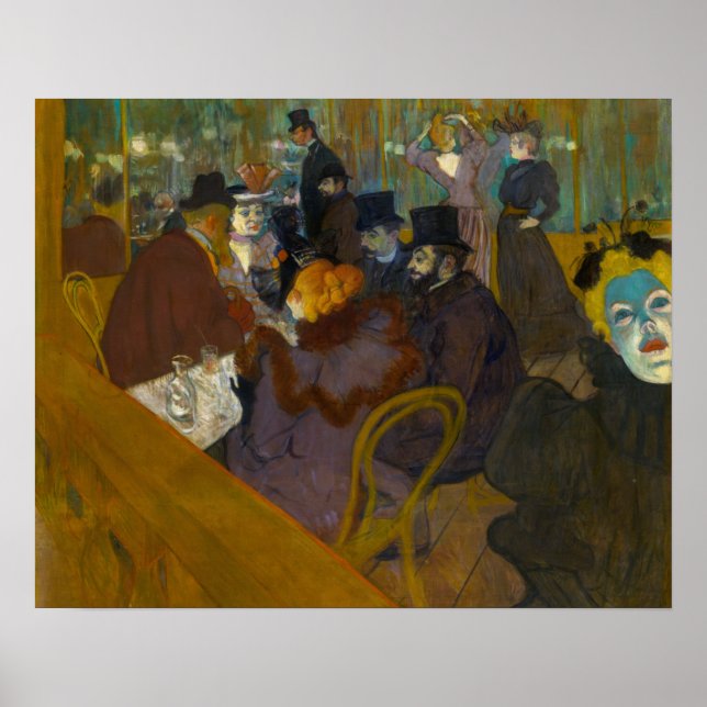 Affiche Toulouse-Lautrec - Au Moulin Rouge (Devant)