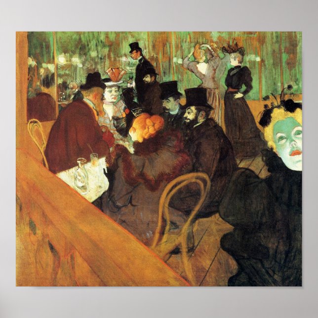 Affiche Toulouse-Lautrec : Au Moulin-Rouge (Devant)