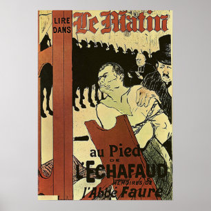 Affiche Toulouse-Lautrec - Au Pied De L'Échafaudage 18...
