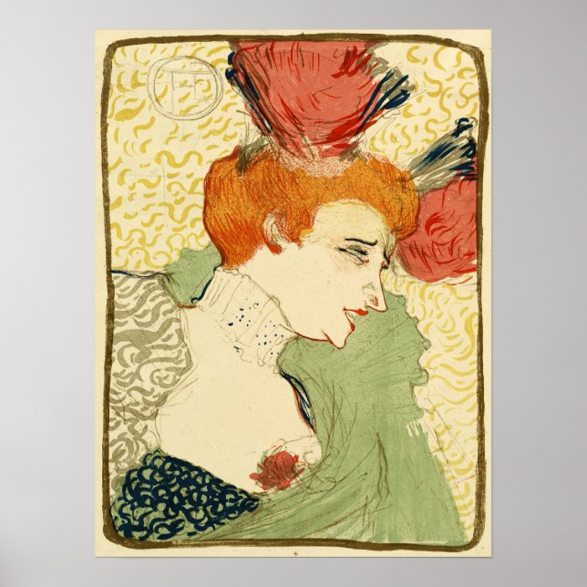 Affiche Toulouse-Lautrec - Bust Of Mlle. Marcelle Lender (Devant)