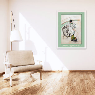 Affiche Toulouse-Lautrec, Clown de cirque avec Cheval et S