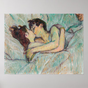 Affiche Toulouse-Lautrec - En Lit, Baiser