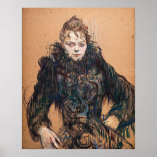 Affiche Toulouse-Lautrec - Femme avec un Boa Noir