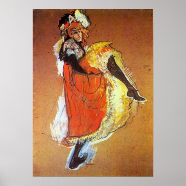Affiche Toulouse-Lautrec - Jane Avril Dancing (Devant)
