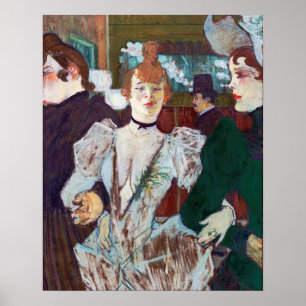 Affiche Toulouse-Lautrec - La Goulue arrivant au Rouge