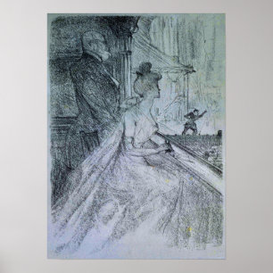 Affiche Toulouse-Lautrec - La Loge, une représentation de