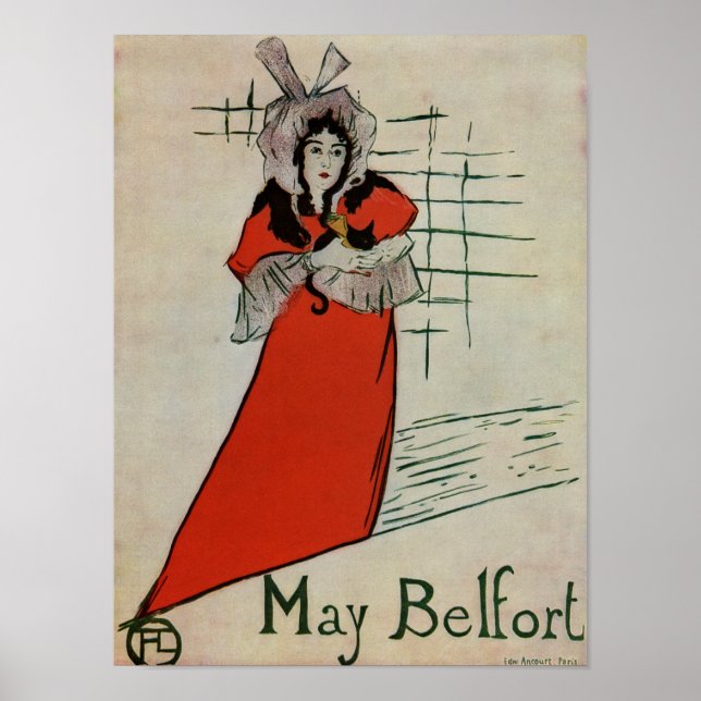 Affiche Toulouse Lautrec May Belfort 1895 (Devant)