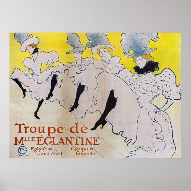 Affiche Toulouse-Lautrec - Troupe de Mlle Eglantine (Devant)