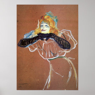 Affiche Toulouse-Lautrec - Yvette Guilbert Singing 1894