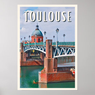 Affiche Toulouse Photo Vintage