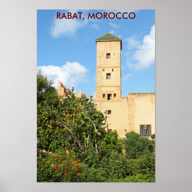 Affiche Tour à Rabat, Maroc (Devant)
