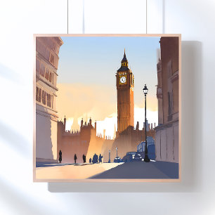 Affiche Tour Big Ben Elizabeth   Londres Angleterre