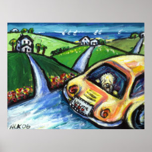 Affiche tour blond comme les blés de voiture d'été de