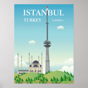 Affiche Tour Camlica   Istanbul, Turquie