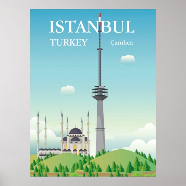 Affiche Tour Camlica | Istanbul, Turquie (Devant)