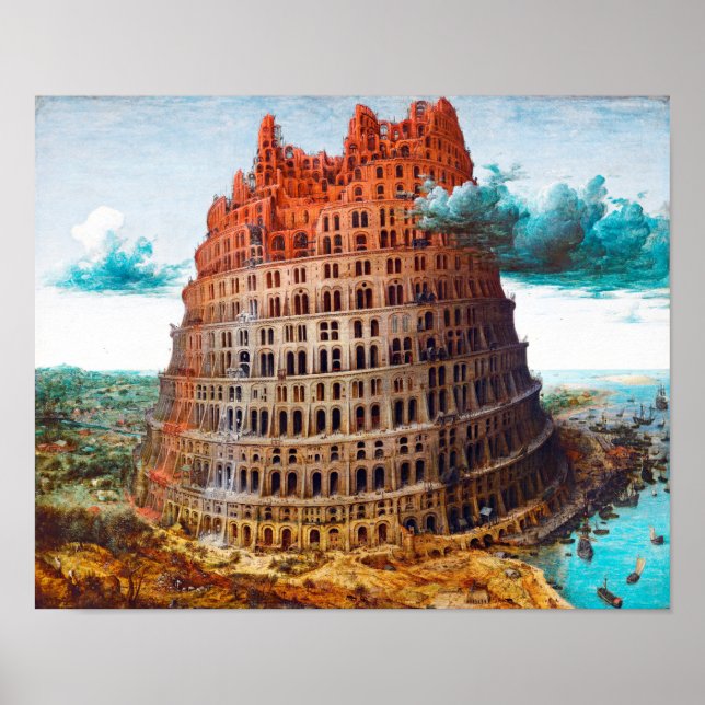 Affiche Tour de Babel, Pieter Bruegel l'Ancien (Devant)
