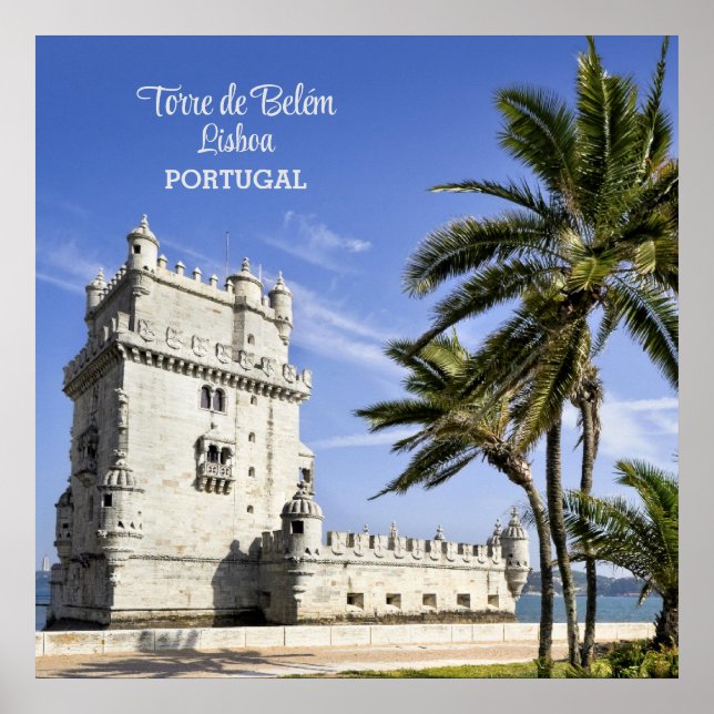 Affiche Tour de Belém, Lisbonne, Portugal (Devant)