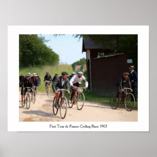 Affiche Tour de France 1903 Première Course Couleur Redux