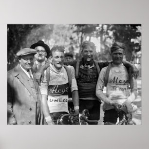 Affiche Tour de France 1928 Après l'étape 10 Visages boueu