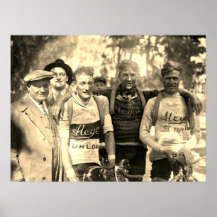 Affiche Tour de France 1928 Après l'étape 10 Visages boueu