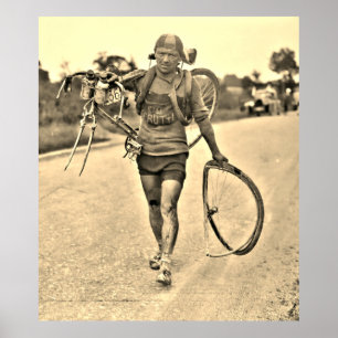 Affiche Tour de France 1928 Étape 7 Italien Giusto Cerutti