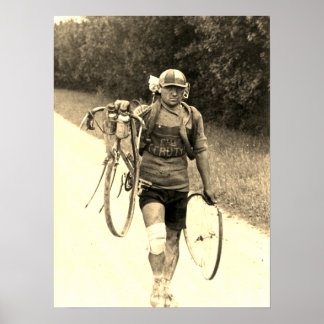 Affiche Tour de France 1928 Italie Giusto Cerutti Sepia
