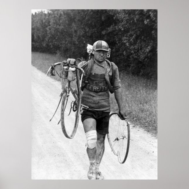 Affiche Tour de France 1928 Italien Giusto Cerutti Wrecked (Devant)
