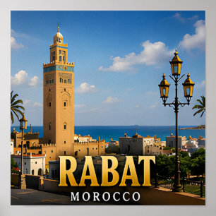 Affiche Tour de Hassan de Rabat et Élégance Atlantique