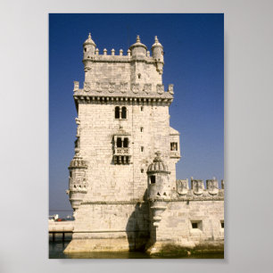Affiche Tour de la forteresse de Belem, Lisbonne Portugal