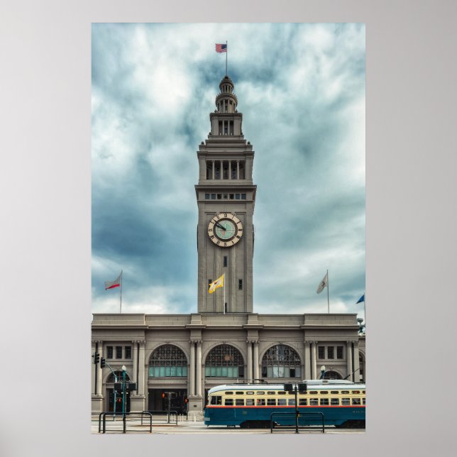 Affiche Tour de l'Horloge du Ferry Building de San Francis (Devant)