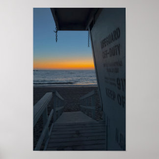 Affiche Tour de surveillance au coucher du soleil - Venice