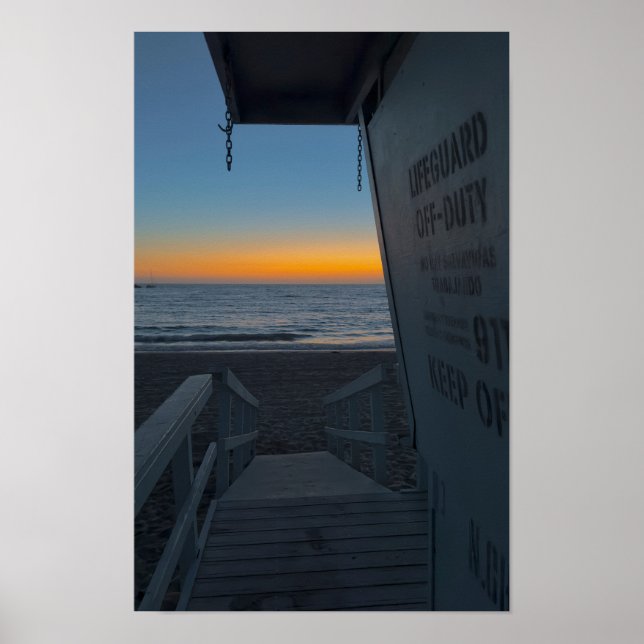 Affiche Tour de surveillance au coucher du soleil - Venice (Devant)