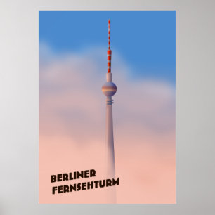 Affiche Tour de télévision de Berlin, Fernsehturm de Berli