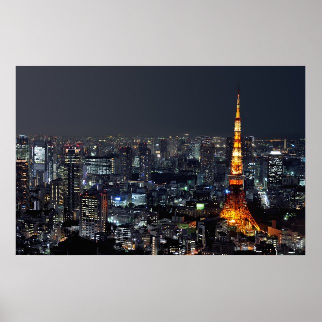 Affiche Tour de Tokyo par nuit :: (Devant)