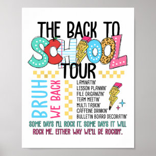 Affiche Tour de vacances d'été amusant retour à l'école po