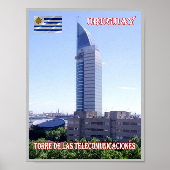 Affiche Tour des télécommunications - Uruguay - (Devant)