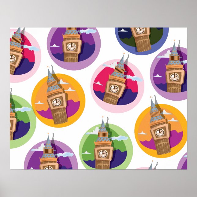 Affiche Tour d'horloge Big Ben Westminster (Devant)