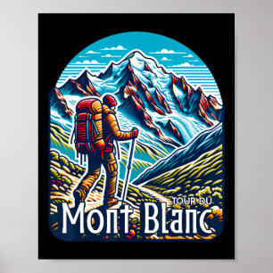 Affiche Tour Du Mont Blanc Tmb Suisse Italie France Al