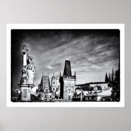 Affiche Tour du Pont Prague et Charles /Czechia