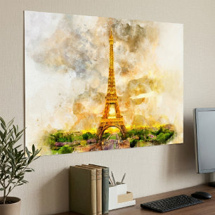Affiche Tour Eiffel à Paris au coucher du soleil nr1