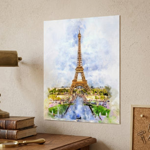 Affiche Tour Eiffel à Paris au coucher du soleil nr2