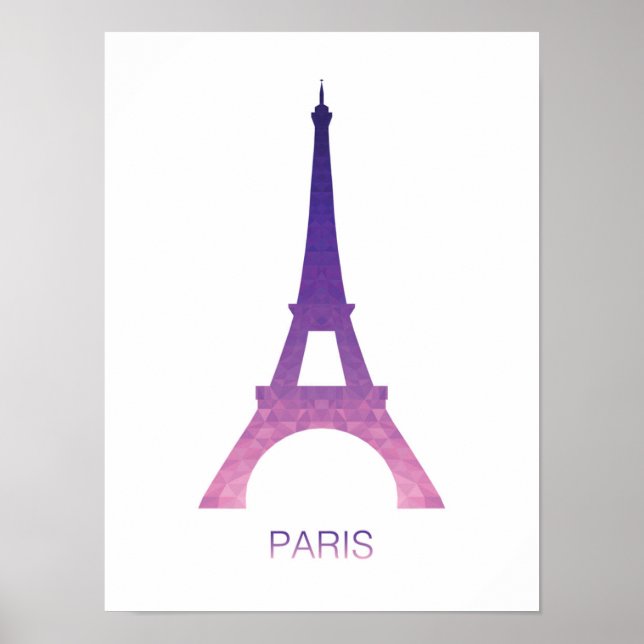 Affiche Tour Eiffel Abstraite (Devant)