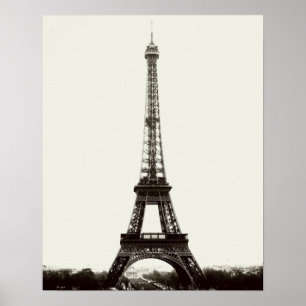 Affiche Tour Eiffel antique