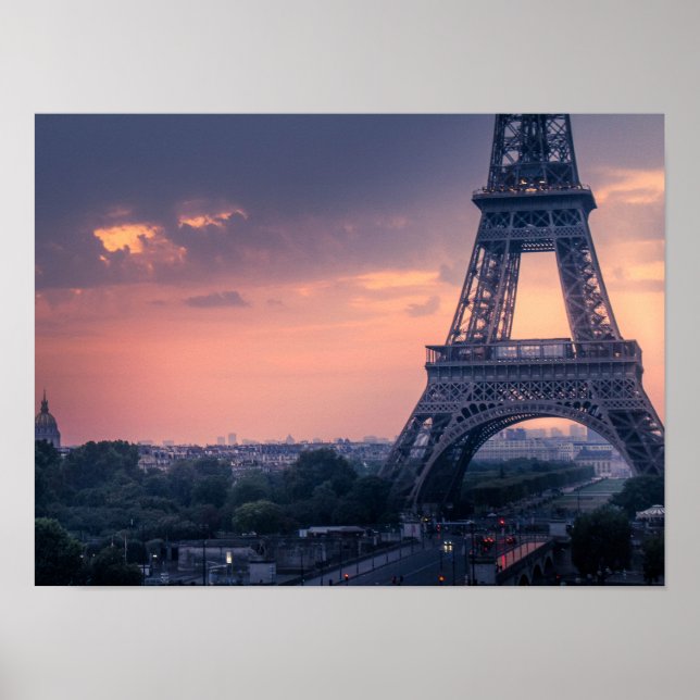 Affiche Tour Eiffel au Crépuscule (Devant)