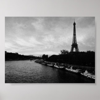 Affiche Tour Eiffel Black and White