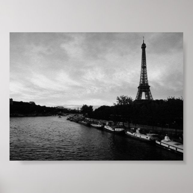 Affiche Tour Eiffel Black and White (Devant)
