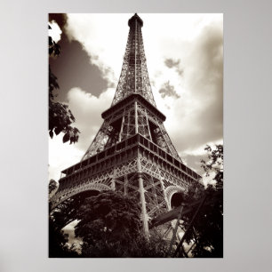 Affiche Tour Eiffel Brown à Paris
