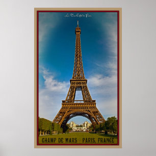 Affiche Tour Eiffel et Champ de Mars