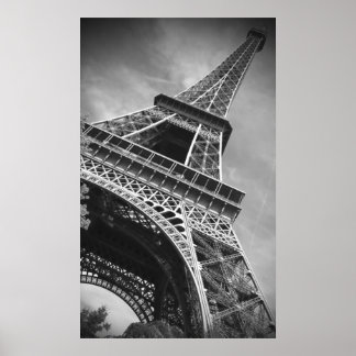 Affiche Tour Eiffel Noir & Blanc Du Bas