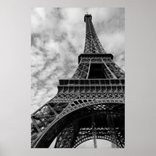 Affiche Tour Eiffel Noir & Blanc Paris Romance City